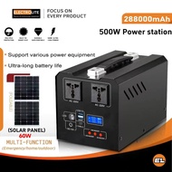 288,000mAh Portable Power Station 500W AC 220V Output Emergency Backup Outdoor Camping Power Supply 
