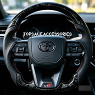 Toyota LC300 Design GR Steering Piano Black Leather Forged CARBON Steering Wheel GR Leather Steering