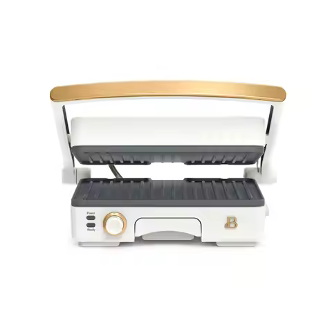 2-in-1 Panini Press & Grill, White