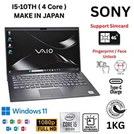 JAPAN SONY VAIO WINDOW 11 PRO FULL HD SUPPORT SIM CARD I5-10TH 4 CORE PROCESSOR SLIM LAPTOP