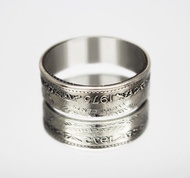 斯里蘭卡硬幣戒指錫蘭 50 美分 1975 年男士硬幣戒指 女士硬幣戒指