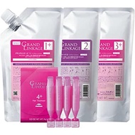 [Made in Japan] MILBON Grand Linkages 4 Steps Hair Treatment for Dry/Brittle Hair (600g+600g+600g+9g