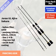 UL Ajiro Sakura Fishing Rod 1-4lb 120cm 165cm 180cm - Free Packing PVC - Flexible Ultralight Fishing