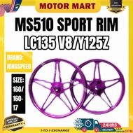KINGSPEED MS510 RIM SPORT RIM LC V8 / Y125Z SPORT RIM 160/160-17 SPORT RIM PURPLE MERAH OREN LC135 V