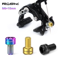 Risk M6×10mm Road C Brake Fix Inner Line Screws TC4 Titanium Alloy MTB Wire Fixed Bolts Inner Cable 