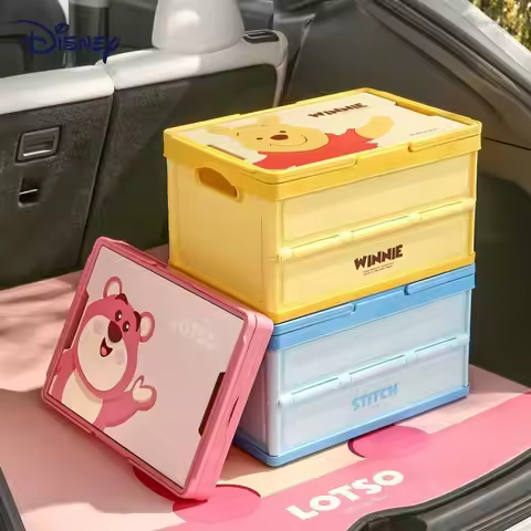 Disney Winnie The Pooh Strawberry Bear Mickey Outdoor Camping Camping Folding Storage Box Home Car T