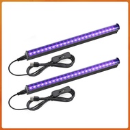 2Pcs 5W USB UV LED Black Light T5 Tube 380nm-400nm Fluorescent Ultraviolet Strip Lights for Party, D