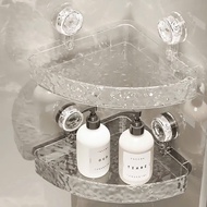 Kệ Góc Tam Giác Đa Năng Gắn Tường - Kệ Nhà Tắm Hút Chân Không Siêu Dính Có Móc Treo - HD Store