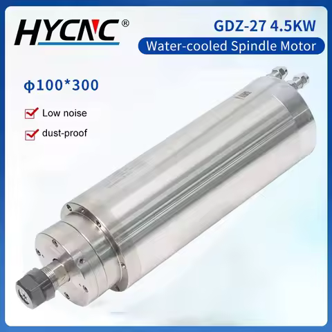 HQD 4.5KW Spindle Motor Woodworking Water Cooled 4500W Spindle with ER20 24000rpm 400Hz for CNC Rout