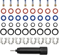 8Set Fuel Injector Repair Seal Kit Compatible with 99-07 GM Chevy Silverado 1500 GMC Sierra FJ887 4.
