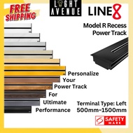 Line 8 Premium Color Custom Model R Recess Power Track 50cm~150cm Terminal : Left