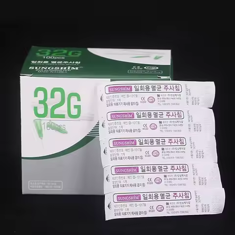 10-100pcs 30G 4mm 13mm 25mm 32G 4mm 13mm 34G 4mm Korean Disposable Syringe Needle Individually Packa