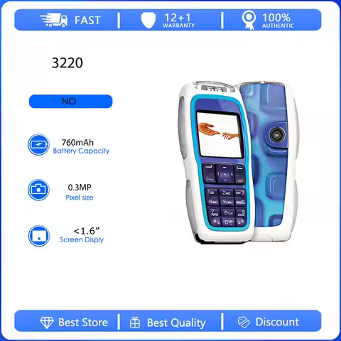 Refurbished Original 3220 2G Unlocked 0.3MP GSM 900/1800 Mobile Phone Russian Arabic Hebrew Keyboard