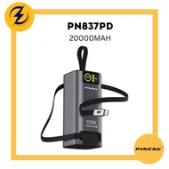 Pineng PN-837PD (20000 mAh) Powerbank Built in Cables, Quick Charge 130W also for Charging Laptop