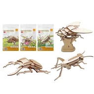 DIY Insect Cute Children Puzzle Bee Dragoy erfly Mantis 3D Wooden Kindergarten Toy Woodcraft Assembl