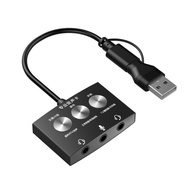[themremain]-Type-C Sound Card Live Game K Song Listening Song USB to Audio 3.5mm Multi-Sound Effect