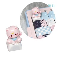 Will Precisions 3D Keycap Cartoon Cats Head Keycap for Crosses Axises Keyboards Enthusiasts