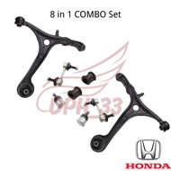 [8 IN 1 COMBO SET] Honda OEM Front Lower Arm / Ball Joint / Stabilizer Link / Bush for Honda Elysion