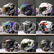 RSV RO-5 motorcycle helmet anti fog high-definition dual lens half helmet Bluetooth three-quarters h