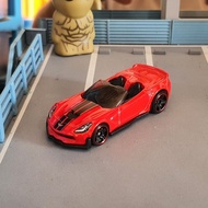 MERAH Hot Wheels Corvette C7 Z06 Convertible Red Black Stripe Diecast Chevrolet Loose Smooth