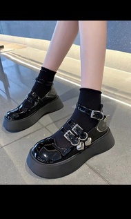 黑色增高厚底lolita地雷量產鞋