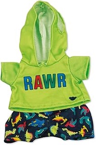 Casdon Build-A-Bear Workshop Green Rawr Toy Clothes Pack | 4 Mix-And-Match Outfits | Cozy Pajamas, C