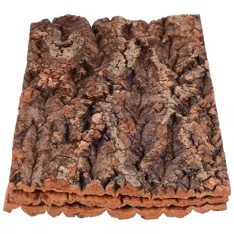 3 Pcs Climbing Bark 30x20cm Natural Tree Background Terrarium Decor Realistic Cork Flats Reptile Pla
