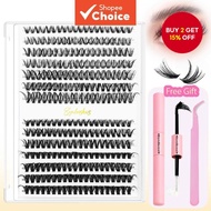 280Pcs DIY Eyelash Extension Kit - D Curl Cluster, 9-16Mm Single Eyelash Extensions