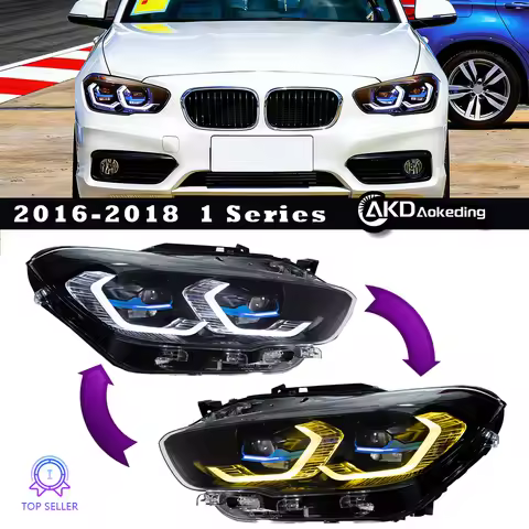 Headlight For BMW F20 2016-2018 Car 12V H7 LED DRL BMW 1 Series Hella Lens Hid AKD Car Accessories