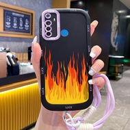 Realme 5 5i 5s 6i C3 C3i Narzo 10 Narzo 10A Narzo 20A Case Personality Fire Case With Lanyard
