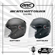 ARC RITZ MATT COLOUR HELMET ARC RITZ (ARC HELMET RITZ MATT BLACK / GREY COLOUR)- ARC RITZ HELMET RIT
