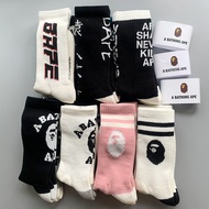 Bape Socks Mid-Tube Socks Thick Towel Bottom Sports Socks Men Women