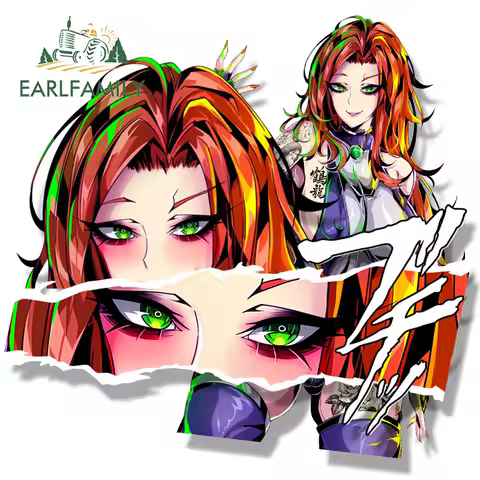 EARLFAMILY Ahegao Uzaki Tsuki Fanart Car Sticker Hot Anime Waifu Decal Chibi Big Head Peek Girl Graf