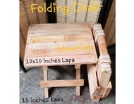 FOLDABLE TABLE AND CHAIR DUAL PURPOSE/SIDE TABLE CHAIR MAHOGANY