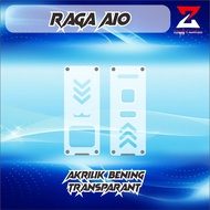 Backdoor Akrilik Raga  Transparant /Transparan Hitam Hiasan RAGA AIO