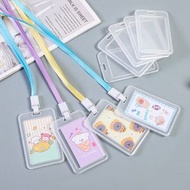 全城熱賣 - [2個]透明卡套 卡通套 門禁卡套 證件夾 證件吊牌 識別證卡套 透明簡約風兒童巴士卡套 學生掛牌 工作證件 顏色隨機
