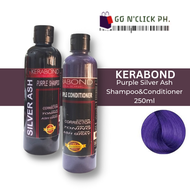 Kerabond Silver Ash Gray / Grey Semi-Permanent Shampoo and Conditioner 200ml / purple ash hair color