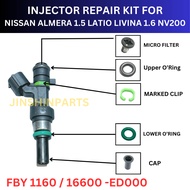 NISSAN GRAND LIVINA 1.6 LATIO 1.6 NV200 ALMERA 1.5 Injector Repair Kit For FBY1160 / 16600-ED000 fit Engine 1.6