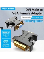 ตัวแปลง DVI(24+5) เป็น VGA จาก VENTION, ตัวแปลง VGA เป็น DVI(24+5), 1080P@60Hz, พื้นผิวชุบทอง วัสสุด