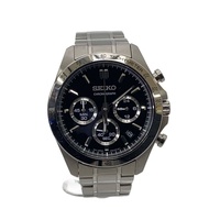 SEIKO mens watches Wrist Watch analogues -- BLK SLV 8T63-00D0 Direct from Japan Secondhand