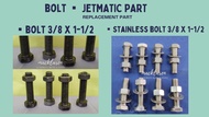 8 pcs. Stainless Bolt 3/8 x 1-1/2 ▪️ 8 pcs. Bolt 3/8 x 1-1/2 ▪️ Jetmatic Pump Part ▪️ Replacement ok