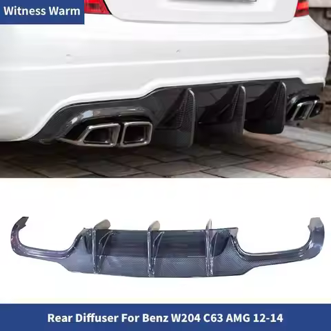 for W204 C63 Amg Carbon Fiber/frp Car Rear Lip Spoiler Diffuser for Mercedes Benz W204 Sport /c63 Am