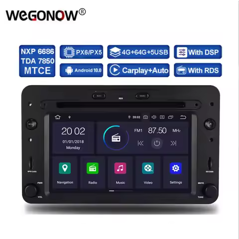 PX5 DSP IPS Android 11 For Alfa Romeo 159 Brera 159 Sportwagon Spider 4GB +64GB Car DVD Player GPS M