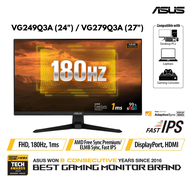 ASUS TUF Gaming VG249Q3A VG279Q3A Gaming Monitor – 24" / 27", Full HD(1920x1080), 180Hz, Fast IPS, E