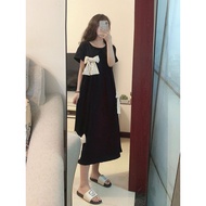 Jin Bowknot Loose Summer Fat Sweet T-Shirt Dress MM2605.17300 Plus Size Slimmer Look Catty Casual Dress UAJJ