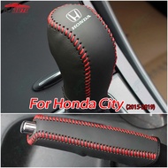 2015 To 2019 Honda City Luxury Leather Shift Lever Cover Operation Cover Handbrake Cover Car Decorat