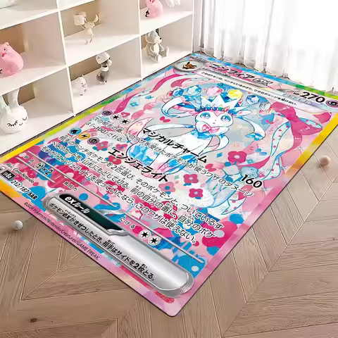 New Zekrom Ex Pokemon PTCG Carpet Sylveon Ex Lounge Rug Game Room Bedroom Bedside Charizard Ex Floor