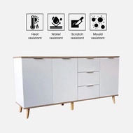 VHIVE Hamburg 1.6m Sideboard - 160cm 3 Doors 3 Drawers TV Storage Cabinet Cupboard