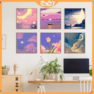 20x20CM DIY Digital Painting Wall Art Landscape Paintings Drawing On Canvas Home Decoration