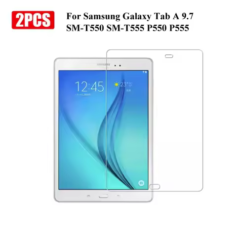 2PCS For Samsung Galaxy Tab A 9.7 SM-T550 SM-T555 SM-P550 SM-P555 Tablet Bubble Free Film 9H Tempere